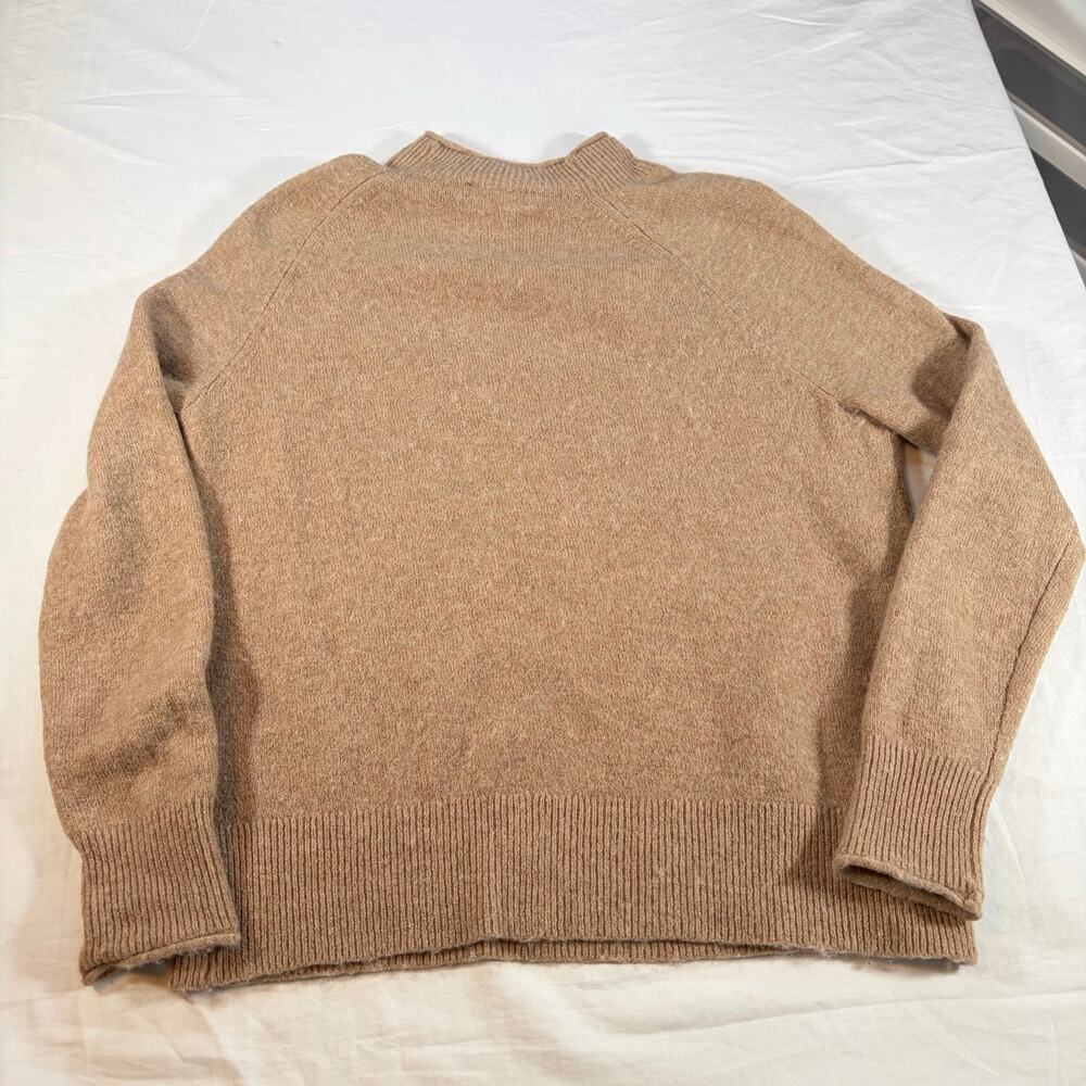 J Crew womens camel mock neck sweater. Size XS. merino wool alpaca blend. career - Picture 6 of 6